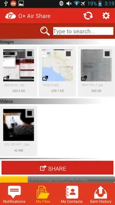 O+ Air Share android App screenshot 0